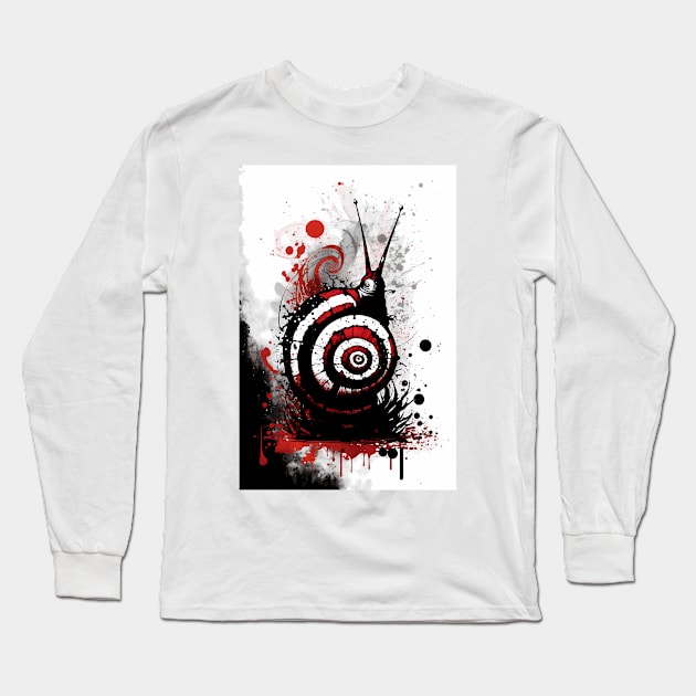 Snail Ink Painting Long Sleeve T-Shirt by TortillaChief